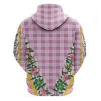 Hawaii Pikake Lokelani Plumeria Lei Hoodie Pink Palaka Motifs LT05 - Polynesian Pride
