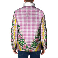 Hawaii Pikake Lokelani Plumeria Lei Padded Jacket Pink Palaka Motifs