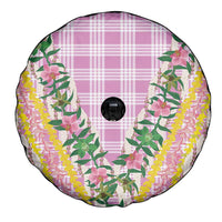 Hawaii Pikake Lokelani Plumeria Lei Spare Tire Cover Pink Palaka Motifs