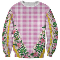 Hawaii Pikake Lokelani Plumeria Lei Sweatshirt Pink Palaka Motifs