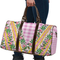 Hawaii Pikake Lokelani Plumeria Lei Travel Bag Pink Palaka Motifs LT05 - Polynesian Pride