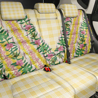 Hawaii Pikake Lokelani Plumeria Lei Back Car Seat Cover Yellow Palaka Motifs LT05 - Polynesian Pride