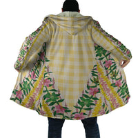 Hawaii Pikake Lokelani Plumeria Lei Cloak Yellow Palaka Motifs