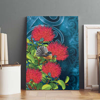 New Zealand Matariki Piwakawaka Canvas Wall Art Maori Koru With Pohutukawa Flowers
