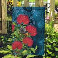 New Zealand Matariki Piwakawaka Garden Flag Maori Koru With Pohutukawa Flowers