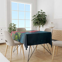 New Zealand Matariki Piwakawaka Tablecloth Maori Koru With Pohutukawa Flowers LT05 - Polynesian Pride
