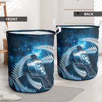 New Zealand Matariki Laundry Basket Pigeon Kereru Maori Fern Art