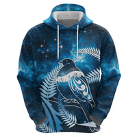 New Zealand Matariki Hoodie Pigeon Kereru Maori Fern Art