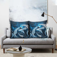 New Zealand Matariki Pillow Cover Pigeon Kereru Maori Fern Art