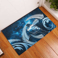 New Zealand Matariki Rubber Doormat Pigeon Kereru Maori Fern Art