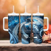 New Zealand Matariki Tumbler With Handle Pigeon Kereru Maori Fern Art