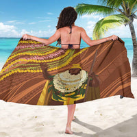 Hawaii King Kamehameha Sarong Hawaiian Kakau Pattern With Leis