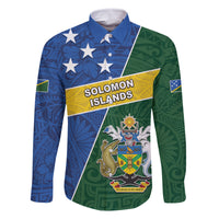 Personalised Solomon Islands Independence Day Family Matching Summer Maxi Dress and Hawaiian Shirt With Coat Of Arms