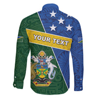 Personalised Solomon Islands Independence Day Family Matching Summer Maxi Dress and Hawaiian Shirt With Coat Of Arms