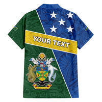 Personalised Solomon Islands Independence Day Hawaiian Shirt With Coat Of Arms LT05 - Polynesian Pride