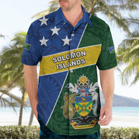 Personalised Solomon Islands Independence Day Hawaiian Shirt With Coat Of Arms LT05 - Polynesian Pride