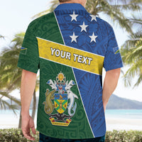Personalised Solomon Islands Independence Day Hawaiian Shirt With Coat Of Arms LT05 - Polynesian Pride