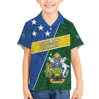 Personalised Solomon Islands Independence Day Hawaiian Shirt With Coat Of Arms LT05 - Polynesian Pride
