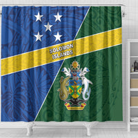 Solomon Islands Independence Day Shower Curtain With Coat Of Arms