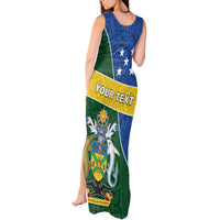 Personalised Solomon Islands Independence Day Tank Maxi Dress With Coat Of Arms LT05 - Polynesian Pride