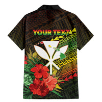 Personalized Hawaii Born and Raised Family Matching Mermaid Dress and Hawaiian Shirt Kanaka Maoli Flag Day