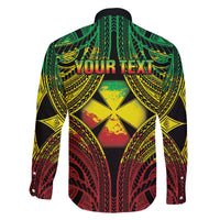 Personalised Wallis and Futuna Territory Day Family Matching Off The Shoulder Long Sleeve Dress and Hawaiian Shirt Polynesian Pattern Simple Style