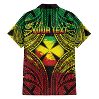 Personalised Wallis and Futuna Territory Day Family Matching Off Shoulder Short Dress and Hawaiian Shirt Polynesian Pattern Simple Style