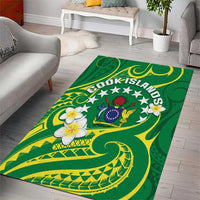 Cook Islands Happy Constitution Day Area Rug Pattern Tribal Art