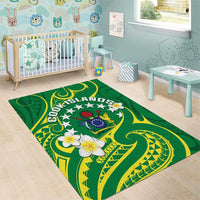 Cook Islands Happy Constitution Day Area Rug Pattern Tribal Art