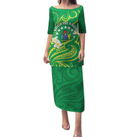 Cook Islands Happy Constitution Day Family Matching Puletasi and Hawaiian Shirt Pattern Tribal Art