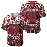 Personalised New Zealand Aotearoa Baseball Jersey Te Reo Maori Ake Ake Ake - Polynesian Pride
