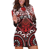 Personalised New Zealand Aotearoa Hoodie Dress Te Reo Maori Ake Ake Ake - Polynesian Pride