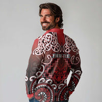 Personalised New Zealand Aotearoa Long Sleeve Polo Shirt Te Reo Maori Ake Ake Ake - Polynesian Pride