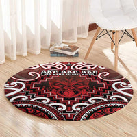 New Zealand Aotearoa Round Carpet Te Reo Maori Ake Ake Ake - Polynesian Pride