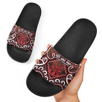 New Zealand Aotearoa Slide Sandals Te Reo Maori Ake Ake Ake - Polynesian Pride
