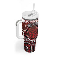 Personalised New Zealand Aotearoa Tumbler With Handle Te Reo Maori Ake Ake Ake - Polynesian Pride