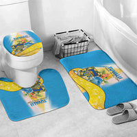 Tuvalu Independence Day Bathroom Set Tuvalu Mo Te Atua LT05 Mat Set Only (3 pcs) One Size Yellow - Polynesian Pride