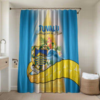 Tuvalu Independence Day Bathroom Set Tuvalu Mo Te Atua LT05 Shower Curtain Only Yellow - Polynesian Pride