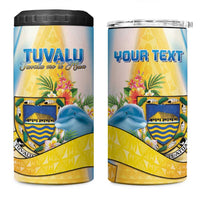 Personalised Tuvalu Independence Day 4 in 1 Can Cooler Tumbler Tuvalu Mo Te Atua - Polynesian Pride