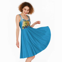 Personalised Tuvalu Independence Day Midi Dress Tuvalu Mo Te Atua - Polynesian Pride