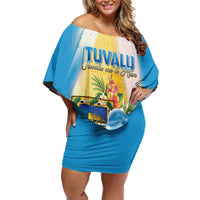 Personalised Tuvalu Independence Day Off Shoulder Short Dress Tuvalu Mo Te Atua - Polynesian Pride