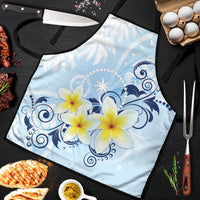 FSM Chuuk Constitution Day Apron Polynesian Curves Plumeria LT05 Blue - Polynesian Pride