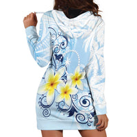 FSM Chuuk Constitution Day Hoodie Dress Polynesian Curves Plumeria - Polynesian Pride
