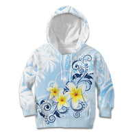 FSM Chuuk Constitution Day Kid Hoodie Polynesian Curves Plumeria - Polynesian Pride