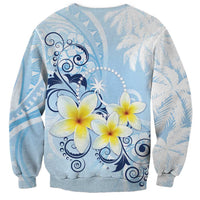 FSM Chuuk Constitution Day Sweatshirt Polynesian Curves Plumeria - Polynesian Pride