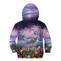Happy Hulaween Kid Hoodie Mahaloween Skeleton Dancing LT05 - Polynesian Pride