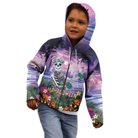 Happy Hulaween Kid Hoodie Mahaloween Skeleton Dancing LT05 - Polynesian Pride