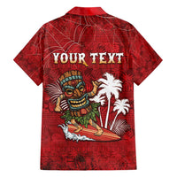 Personalised Aloha Halloween Hawaiian Shirt Skeleton Surfing