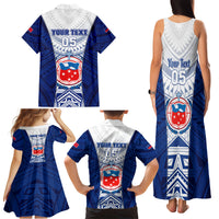 Custom Samoa Rugby Family Matching Tank Maxi Dress and Hawaiian Shirt 2023 Pacific Championships Polynesian Pattern LT05 - Polynesian Pride