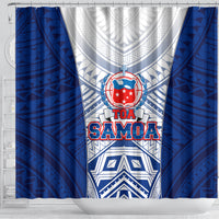 Samoa Rugby Shower Curtain 2023 Pacific Championships Polynesian Pattern LT05 - Polynesian Pride
